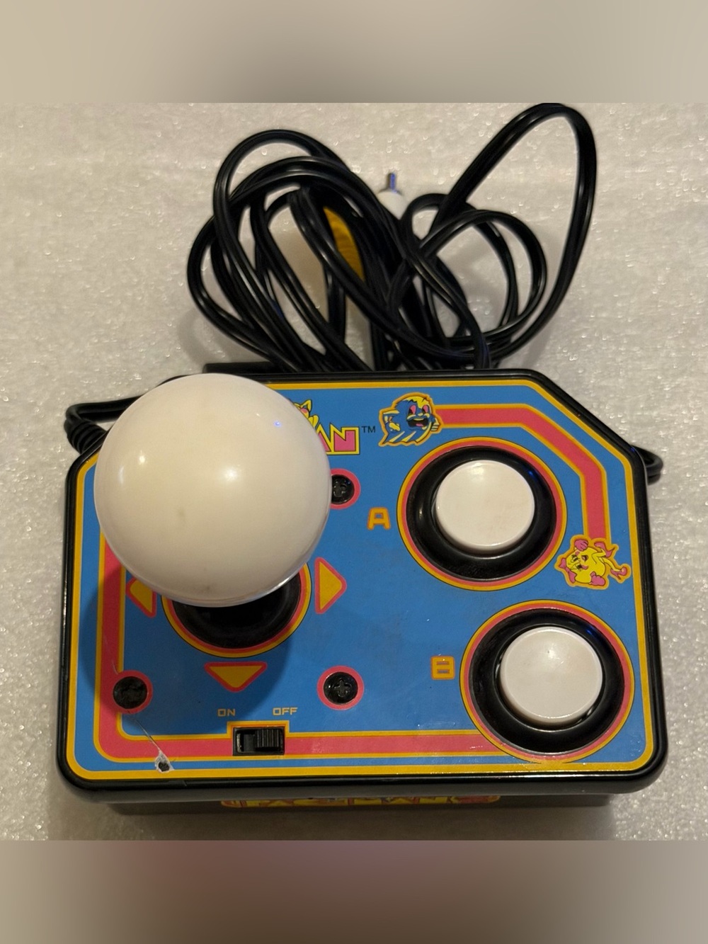 Classic Arcade Ms pac -Mac  video classic Joystick Controller - Blue & White